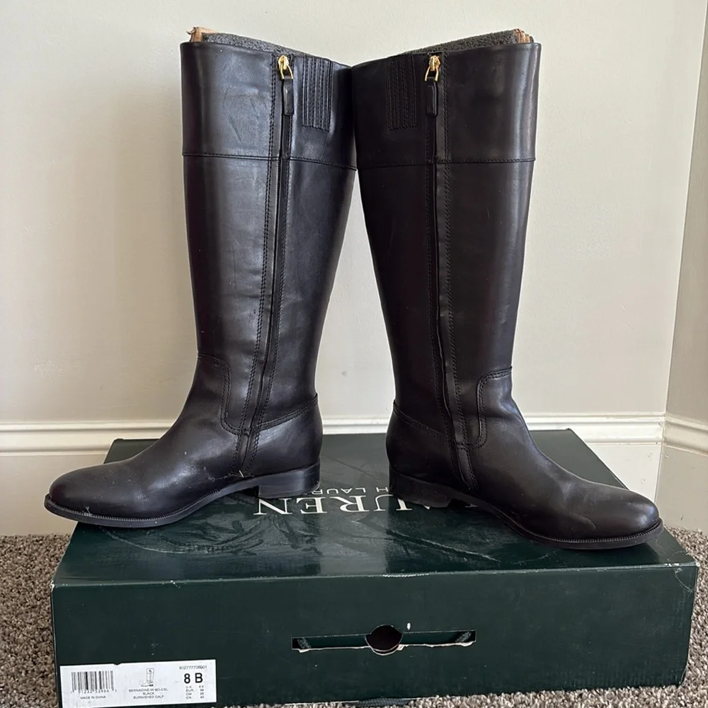 Riding boots wide calf leather - Picture 2 of 4